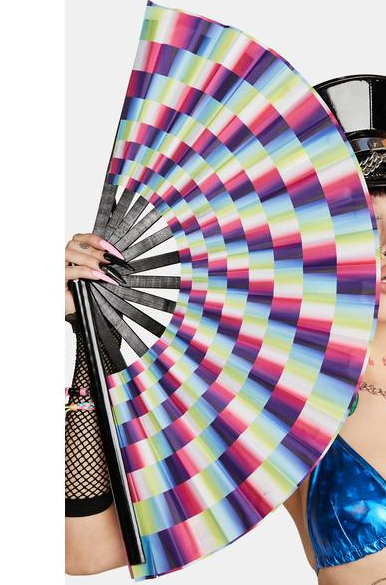 ｖ系扇子 洋風扇子 大きい扇子 サイバーファッション サイバーゴス カラー扇子 V系和風バンド 天照 己龍 ユニセックス ヴィジュアル系 V系アクセサリー ビジュアル系 パンクファッション インポート ｖ系レザーカンパニー