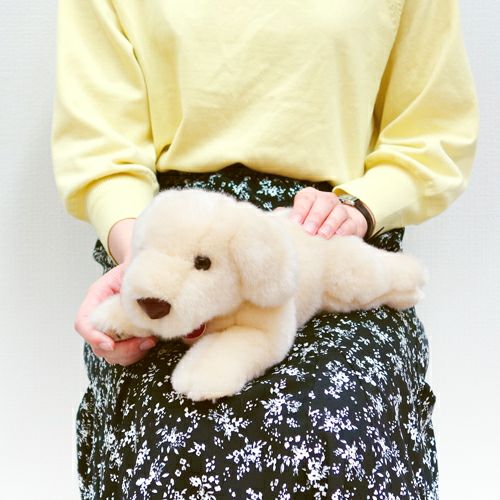 ラブラドールレトリバー 白 SS イヌのぬいぐるみ レトロ 動物 癒し系