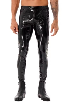 スキニー　フェイクレザーパンツ　合皮パンツ　黒　エナメル　メンズ　スリムパンツ　ストレッチ　ヴィジュアル系　ビジュアル系　Ｖ系　モード系　パンク　ロック　インポート　タイトフィット　バンド衣装