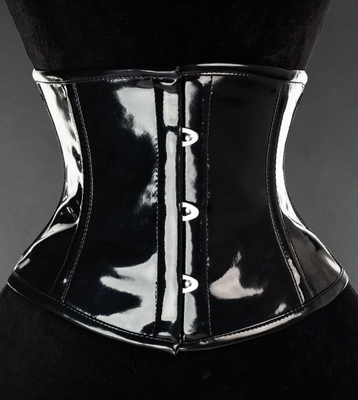 PVC フェイクレザーコルセット　V系コルセット　メンズコルセット　ウエストベルト　ファッションコルセット　ユニセックス　ヴィジュアル系　ビジュアル系　パンク　ロック　インポート