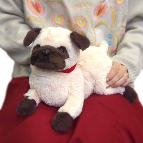 ひざわんこ パグ BE ぬいぐるみ レトロ いぬ イヌ 癒し系 ふかふか