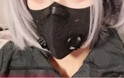 デルタフォース　フェイクレザーマスク　ラバーノーズ　Ｖ系　黒マスク　カラスマスク　ファッションマスク　おしゃれなマスク　厚手　コスプレ　ユニセックス　ヴィジュアル系　ビジュアル系