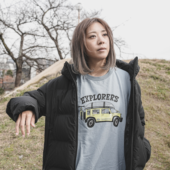 Looseman × SHIMANO Pullover Hoodie Mサイズ Looseman × SHIMANO Pullover Hoodie “Explorers” – Blue Gray