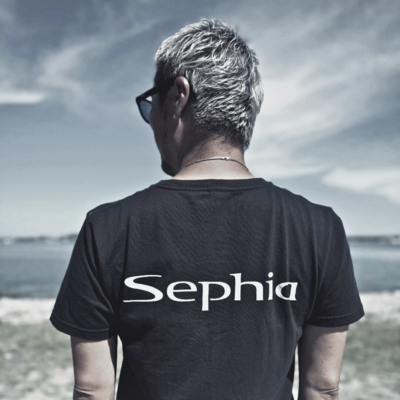 Sephia Big Logo Cotton T-shirt Black