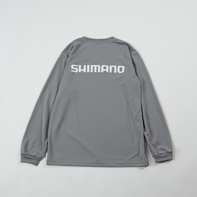 SHIMANO Big Logo Dry Tシャツグレー　Lサイズ SHIMANO Big Logo Dry Long Sleeve T-shirt – Gray | シマノ
