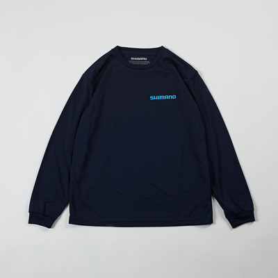 SHIMANO Big Logo Dry Long Sleeve T-shirt – Navy | シマノ