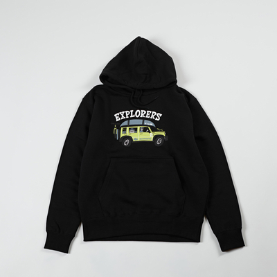 Looseman × SHIMANO Pullover Hoodie Mサイズ Looseman × SHIMANO Pullover Hoodie “Explorers” – Black