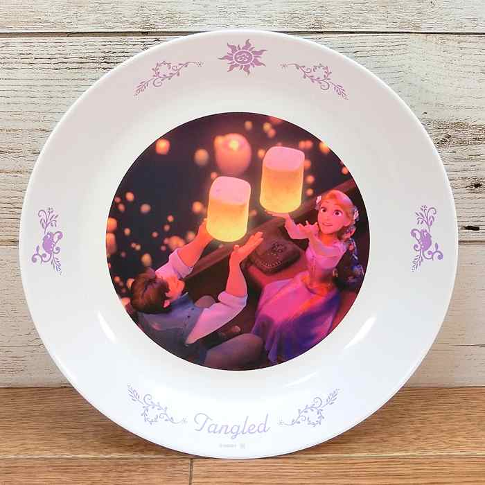 ディズニー 通販 わけあり アウトレット 新品 プリンセス ラプンツェル プレート L 22cm ランチ プレート 皿 食器 お土産 おみやげ 訳あり 塔の上のラプンツェル ウィズマウス