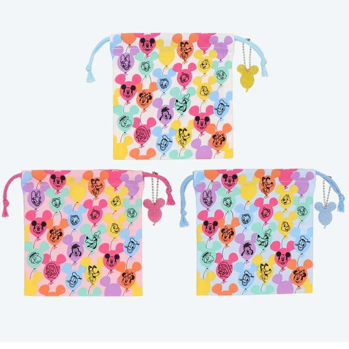 東京ディズニーリゾート ディズニー 通販 バルーンシリーズ きんちゃく 3枚組 無料ギフトラッピング Tdr ディズニーランド ディズニーシー キンチャク 巾着 ウィズマウス