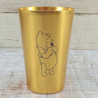 ディズニー 通販 くまのプーさん アルミ タンブラー 【ゴールド】 440ml 無料ギフトラッピング カップ コップ おみやげ お土産 プーさん