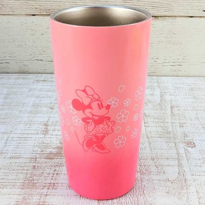ディズニー 通販 桜シリーズ ミニーマウス ステンレス 2重 真空 タンブラー 440ml 無料 ギフトラッピング カップ コップ おみやげ お土産 アウトドア カー用品 保温 保冷 ミニー
