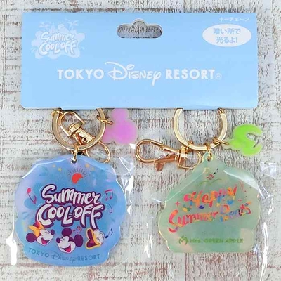東京ディズニーリゾート ディズニー 通販 ミセス グリーンアップル サマー クールオフ キーチェーン 2個セット Mrs. GREEN APPLE ディズニーランド ディズニーシー キーホルダー