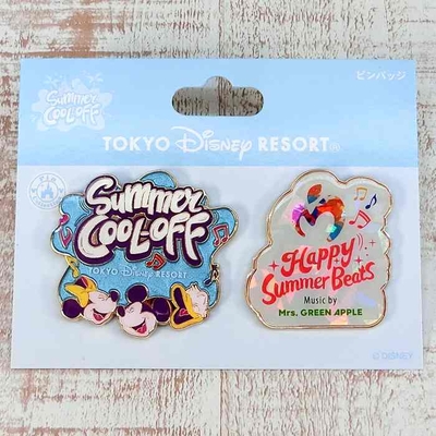 東京ディズニーリゾート ディズニー 通販 ミセス グリーンアップル サマー クールオフ ピンバッジ 2個セット Mrs. GREEN APPLE ディズニーランド ディズニーシー ピンバッチ ピンズ