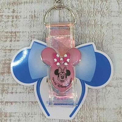 東京ディズニーリゾート ディズニー 通販 キーチェーン カチューシャ ホルダー バルーン ミニーマウス 【ピンク】 ディズニーシー ディズニーランド お土産 キーホルダー ミニー