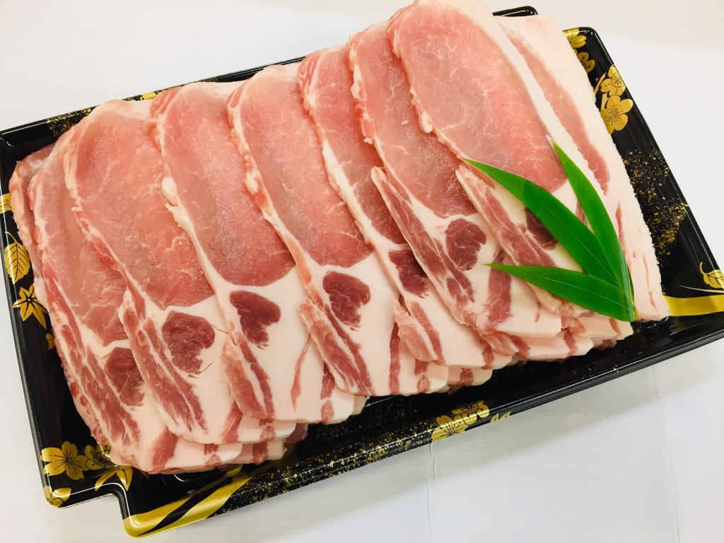美明豚 ロース肉 すきやき用 1kg 500g 2パック ワークミート