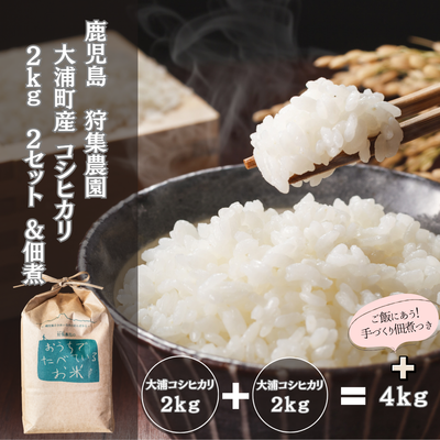 [令和7年産] 鹿児島 大浦町産コシヒカリ4kg＆手づくり佃煮セット