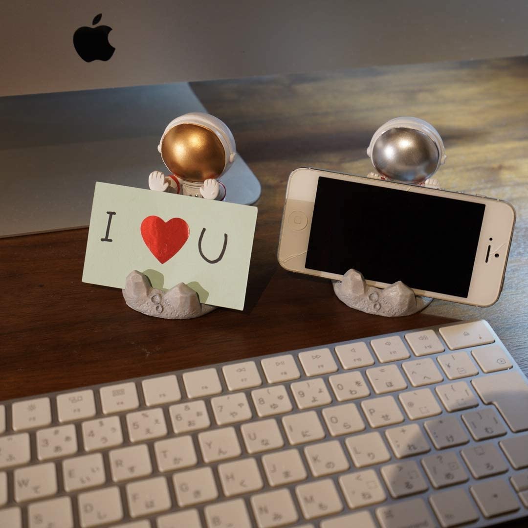スマホ ホルダー 卓上 スマホスタンド 宇宙飛行士 かわいい クリスマス 飾り プレゼントカード 立て フィギュア プレゼント プッシュポーズ デパートメントストアｕｋ