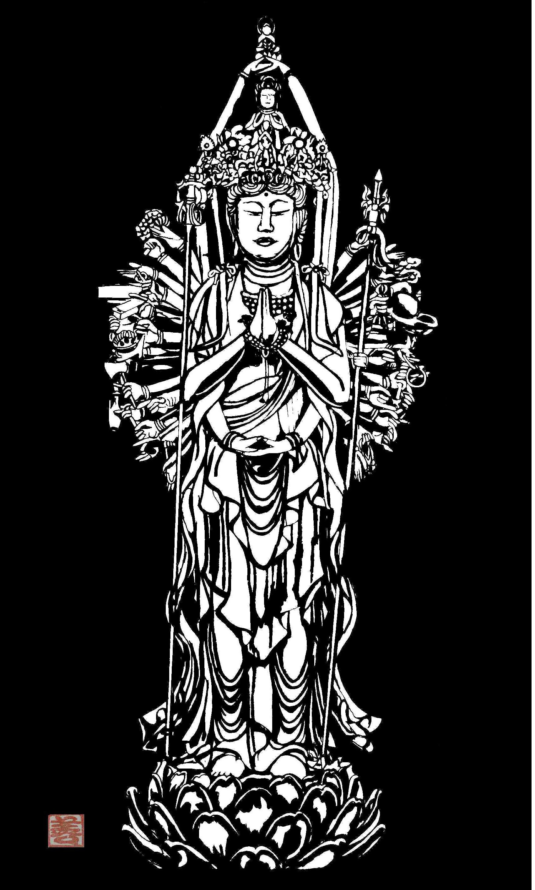 千手観音 千手観音の手の意味は？持ち物をイラストで全て解説します 