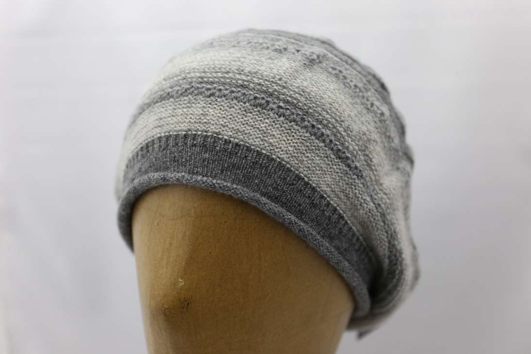 ベル・モード カシミヤふんわりニットワッチ グレー 日本製 | 辻野帽子店