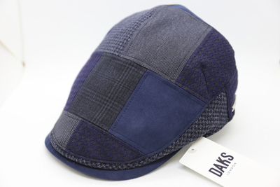 ダックス（DAKS）　パッチワークハンチング　ネイビー　M(56.5cm)|L(58cm)　日本製