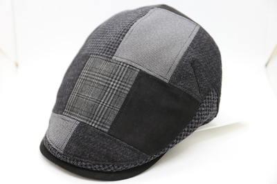 ダックス（DAKS）　パッチワークハンチング　ブラック　M(56.5cm)|L(58cm)　日本製