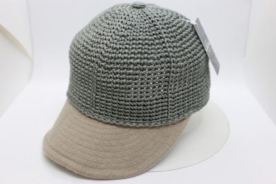 ベル・モード　ポケッタブル麻ニットキャップ　セージグリーン　フリー（56cm～60cm）　日本製