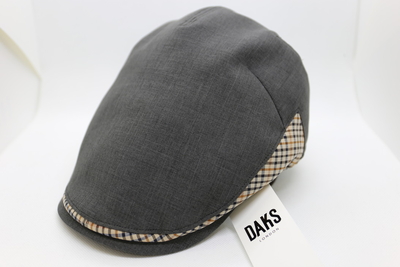 ダックス（DAKS）　サイドハウスチェックハンチング　チャコールグレー　S(55cm)|M(56.5cm)|L(58cm)|LL(59.5cm)　日本製