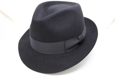 HatTsujino（オリジナル）　ファーフェルトソフトハット　ブラック　54cm|55cm|56cm|57cm|58cm　日本製