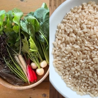 5/5(火)発送分 野菜セット(M)+玄米3kg