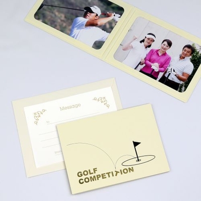 ポケット台紙 『GOLF COMPE/ ホールインワン』 2Lサイズ 2面ヨコ  ゴルフコンペ 写真台紙 ペーパーフォトフレーム
