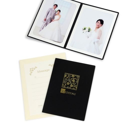 ポケット台紙 『WEDDING/桜』 2Lサイズ 2面タテ  写真台紙 ウエディング 結婚式