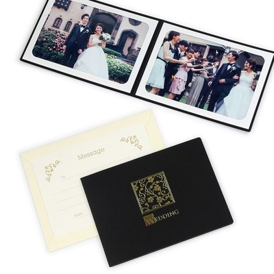ポケット台紙 『WEDDING/桜』 Lサイズ（89&times;127mm）  2面ヨコ  写真台紙 ウエディング 結婚式