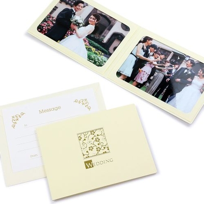 ポケット台紙 『WEDDING/桜』 2Lサイズ 2面ヨコ  写真台紙 ウエディング 結婚式