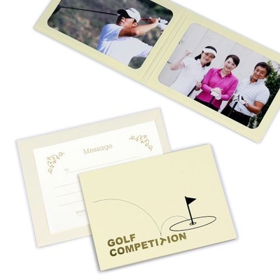 ポケット台紙 『GOLF COMPE/ ホールインワン』 2Lサイズ 2面ヨコ  ゴルフコンペ 写真台紙 ペーパーフォトフレーム