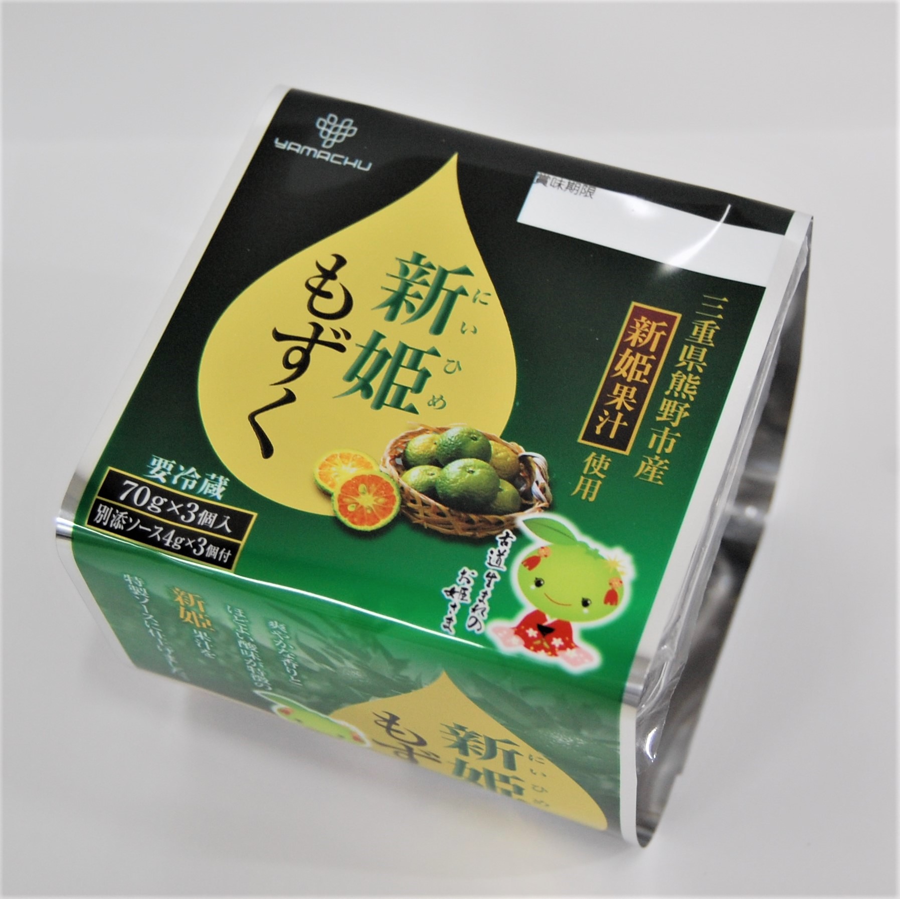 もずく 送料無料】三重県熊野市産新姫 味付もずく 70g×3段 6個セット | 山忠