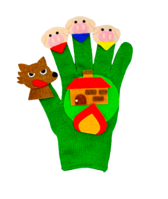 おはなし手袋（３びきのこぶたセット）