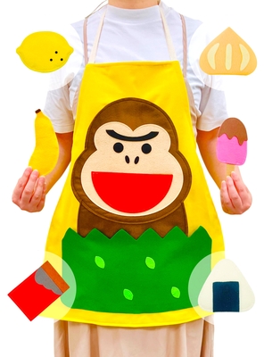 おはなしエプロン&reg;くいしんぼゴリラ
