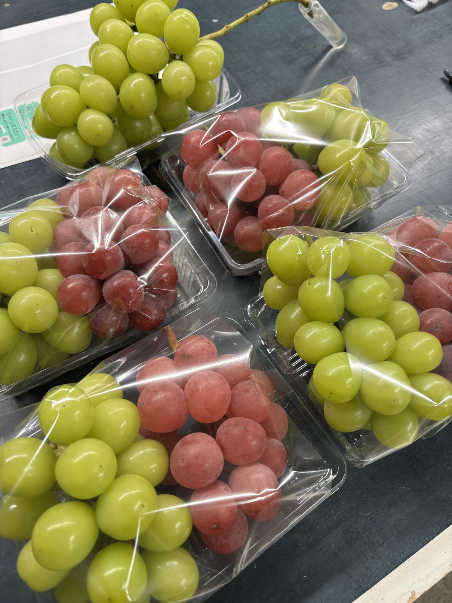 年末用のぶどうを出荷します