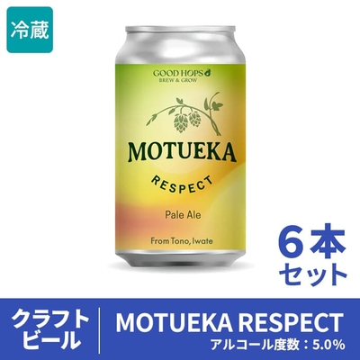 【送料込】GOOD HOPS クラフトビール MOTUEKA RESPECT 6本セット（箱入り）　｜遠野　ホップ　クラフトビール