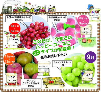 くだものえきハッピーコース･ミニ（4回お届け）