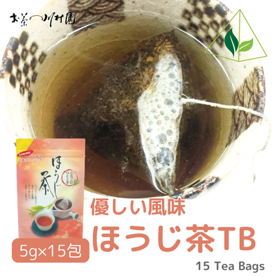 【ホット＆アイス両用】お茶の川村園オリジナル ほうじ茶ティーバッグ 5g&times;15個入り【メール便選択可能】