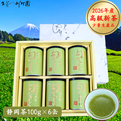 【予約】2026年産新茶 旬のしずく100g&times;6缶 最高級 静岡茶 深蒸し煎茶 5月上旬発送開始