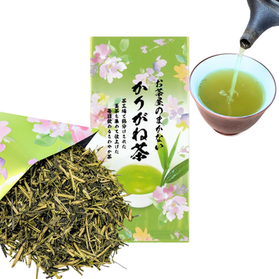 お徳用静岡茶 茎茶「かりがね茶」100g 【メール便OK・包装不可】旧「かりがね毎日茶」