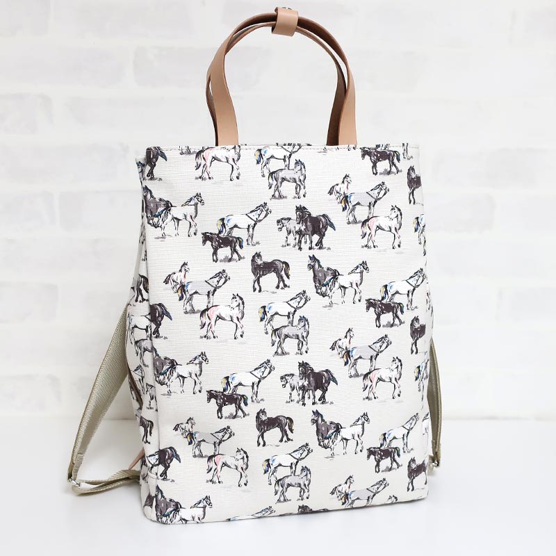 レスポートサック　リュック　アンティーク柄　馬 馬柄トート型リュック トーティリュック/スケッチブック | アトリエ