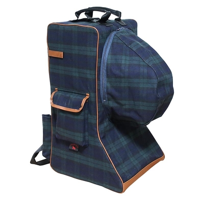 乗馬ブーツ＆メット収納ライディングケース/チェック/ネイビー