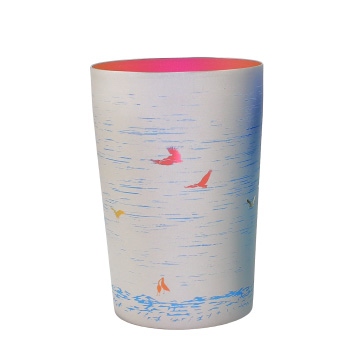 チタン2重タンブラー　朱鷺　小《2色》