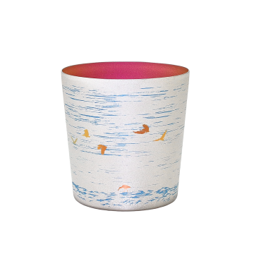 チタン2重タンブラー　朱鷺　ミニ《2色》