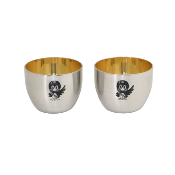 つば九郎　ぐいのみ　内面24金　2個組