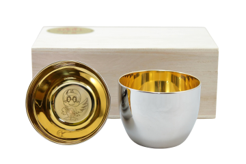 つば九郎ぐいのみ　2P　内面レーザー印刷