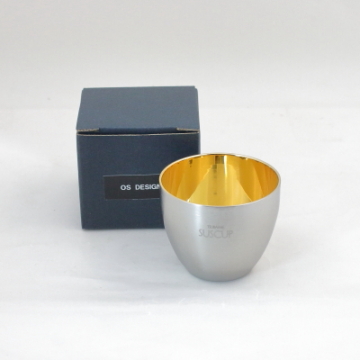 二重構造ぐい呑み さくら(内面24金) | 燕三条金物本舗